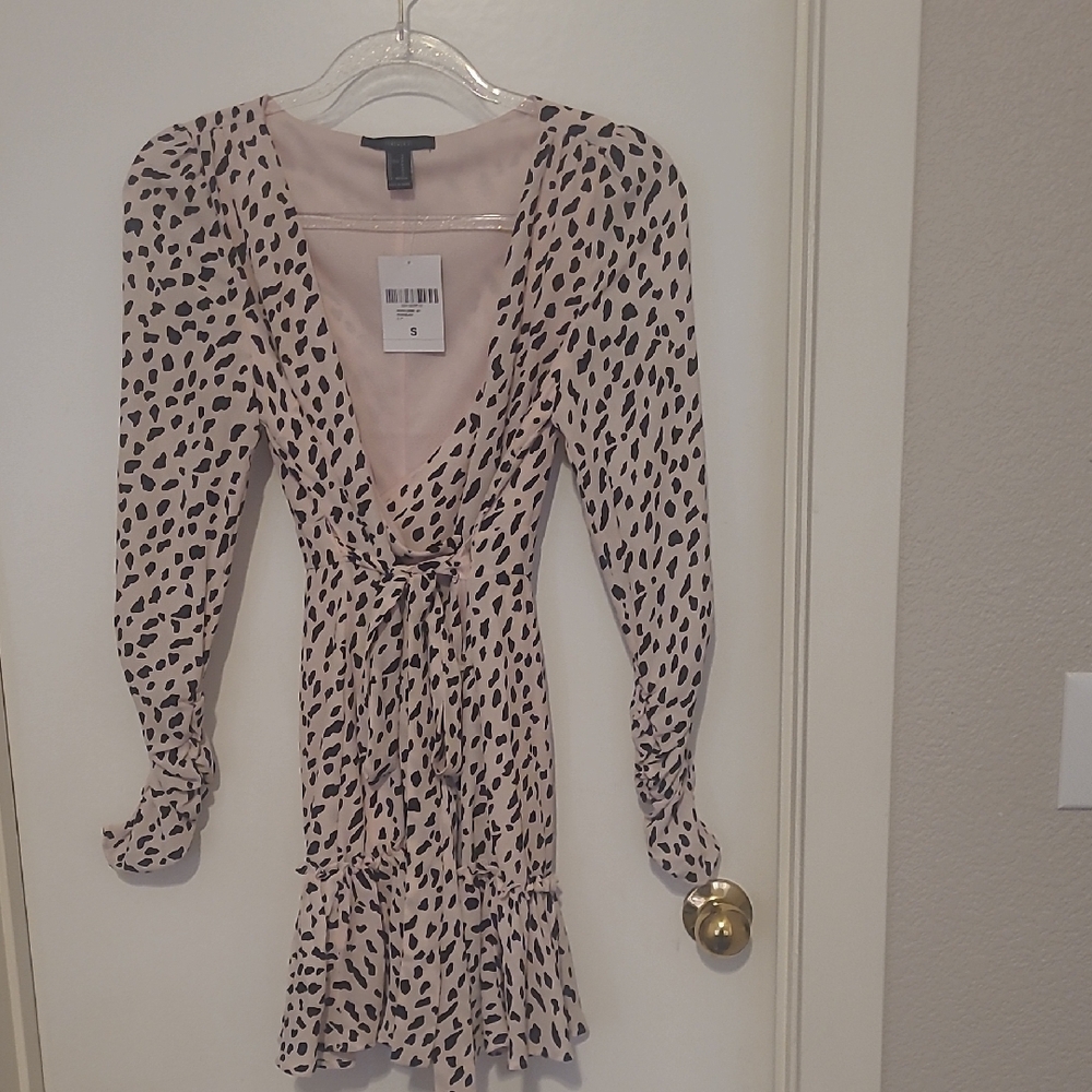 Leopard Print Long Sleeve Dress